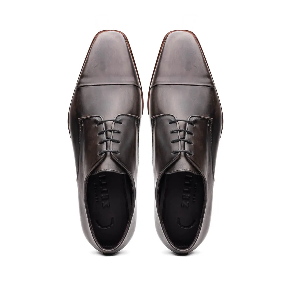 25-550-GRY ENZO Italian Calfskin Cap Toe Grey