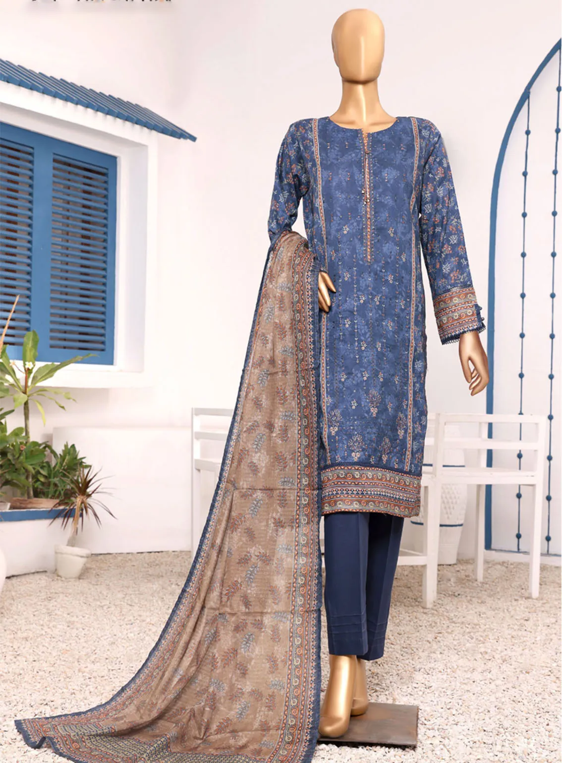 Aashkaar By HZ Textile Embroidered Lawn 3 Piece Stitched Suit HZ24AV5 AEL-407