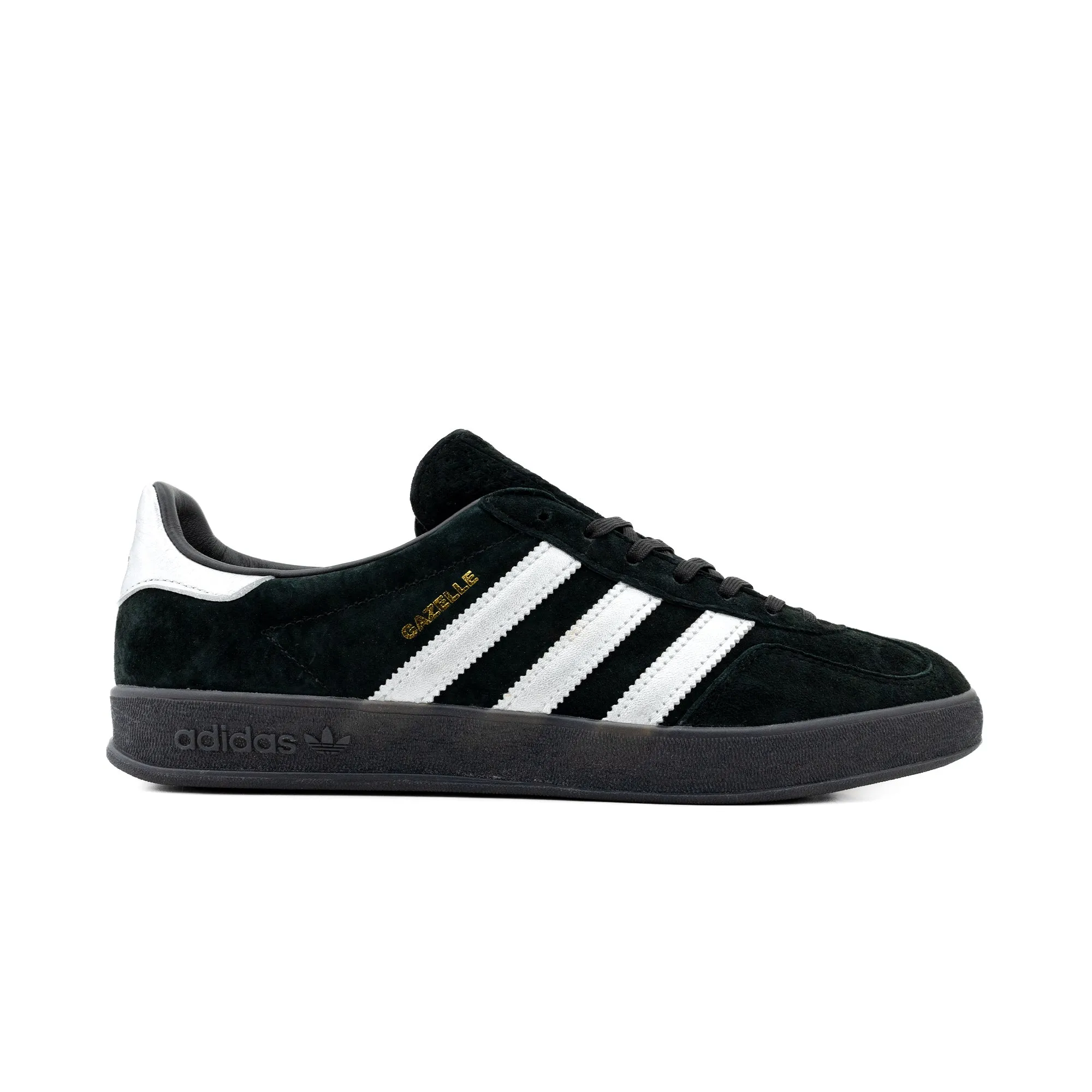 Adidas Gazelle Indoor Sneakers - Core Black/Metallic Silver | Style ID0988 | Classic Retro Sport Shoes