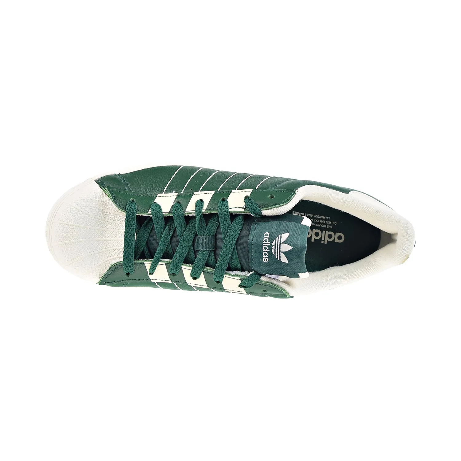 Adidas Men's Superstar Shoes Team Dark Green-Cream White