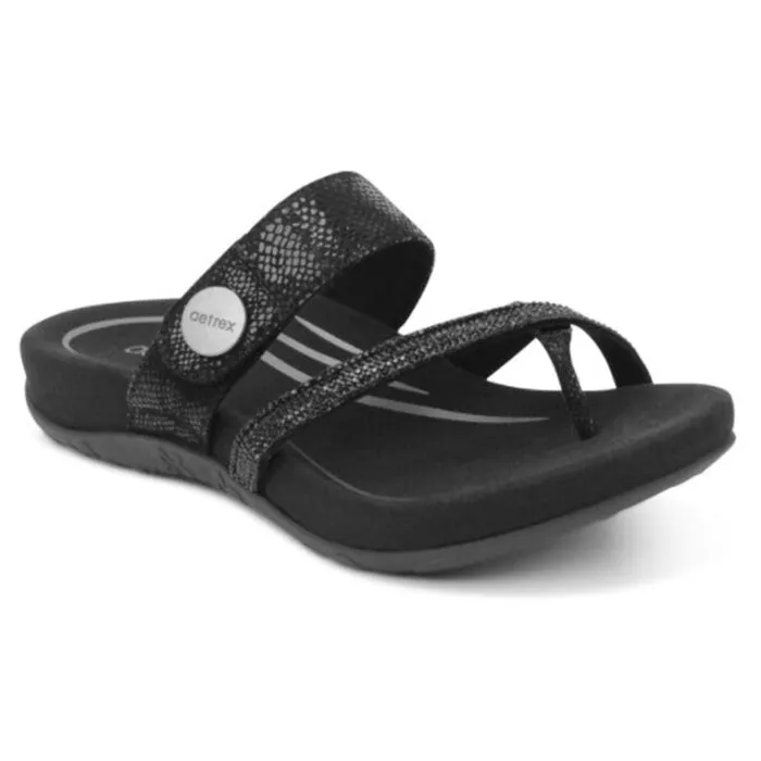 Aetrex Women's Izzy Sparkle Black