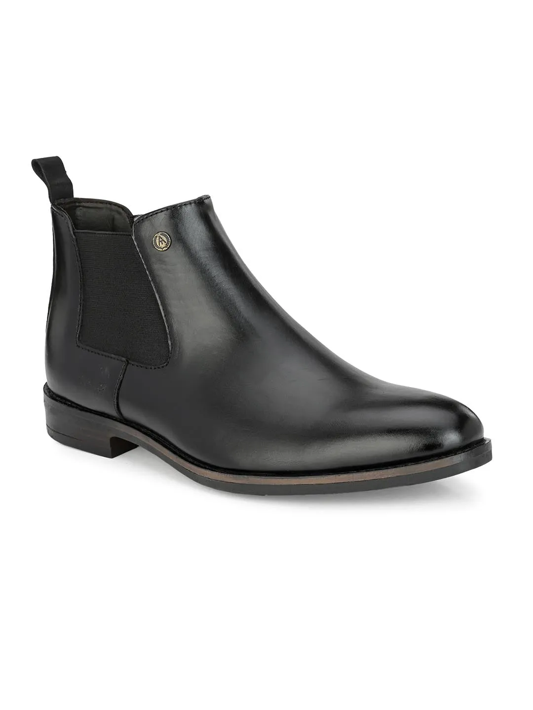 Alberto Torresi Synthetic Black Chelsea Boots For Men