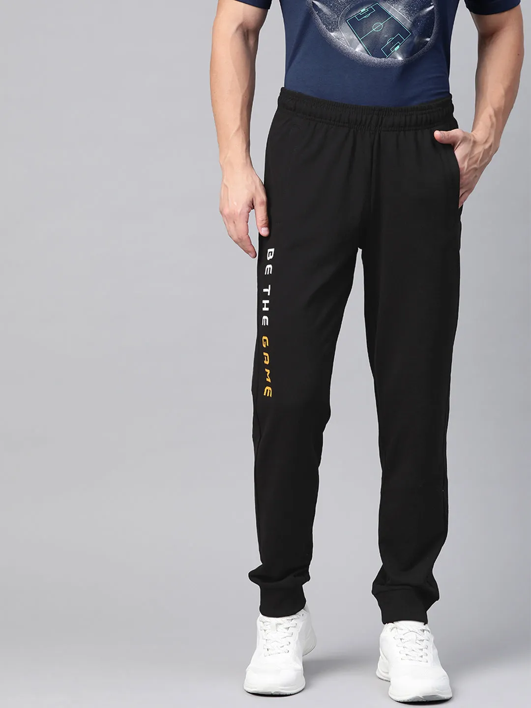 Alcis Men Black Solid Track Pants