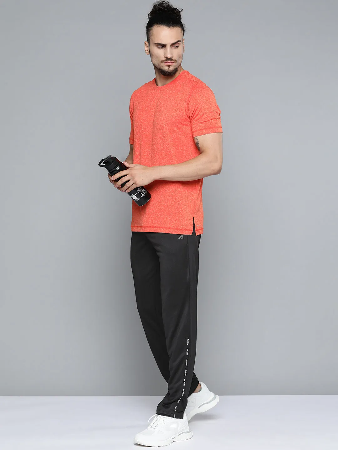 Alcis Men Black Solid Track Pants