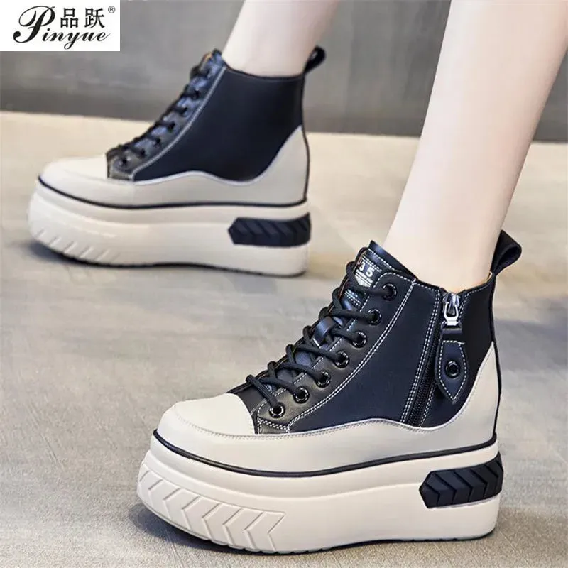 Ashore Shop New Platform Sneakers Women Vulcanized Shoes Fashion High Top