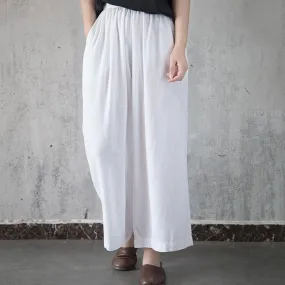 Babakud Gathered Casual Loose Linen Wide Leg Pants