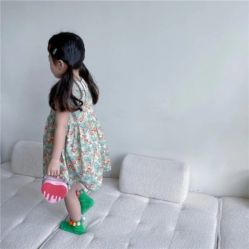 Baby Kid Girls Fruit Print Dresses