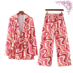 Briana Abstract Print Coord Set