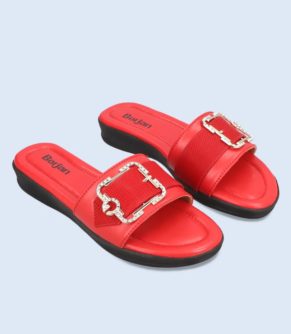 BW9197-RED-Women Casual Slipper