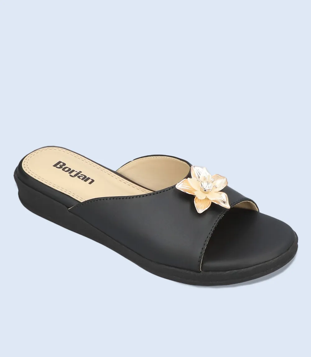 BW9198-BLACK-Women Casual Slipper