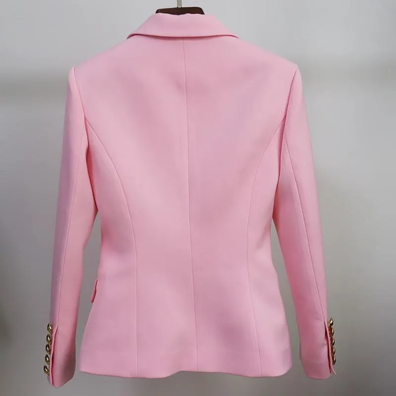 Classic Pink Blazer Women - Casual - Plain-Solid