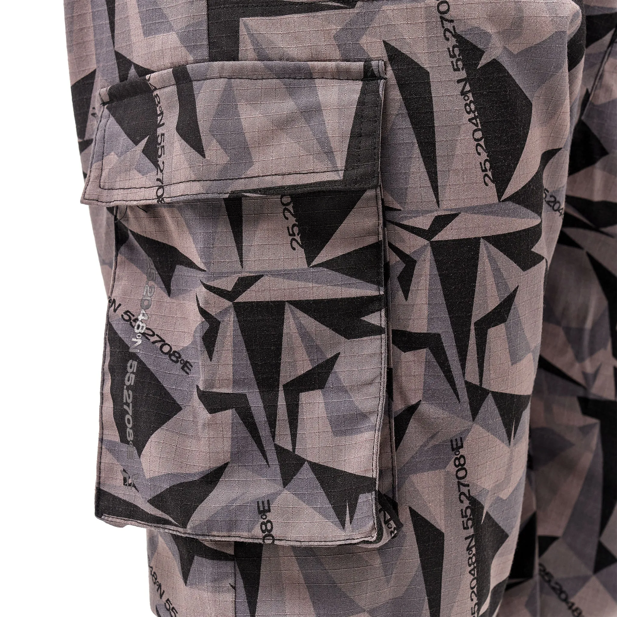 Code Camo Cargo Pants - Black Print