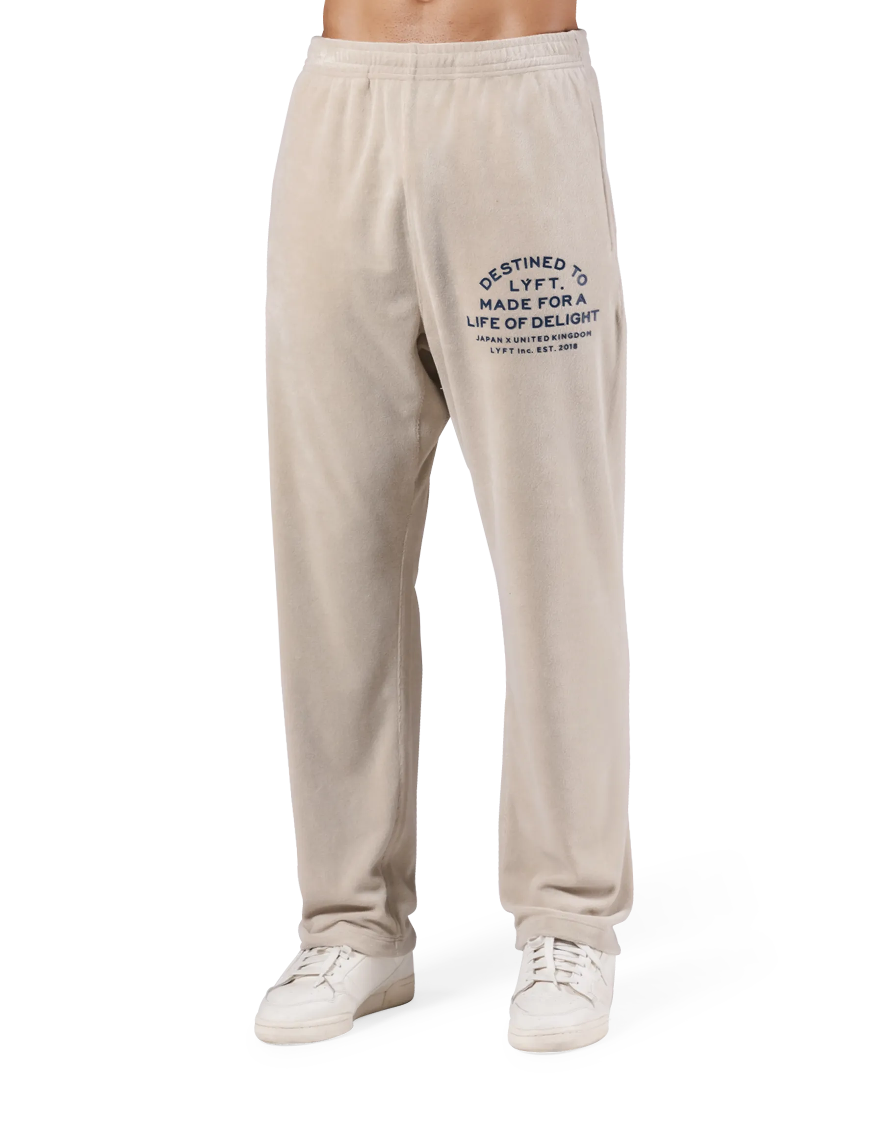 Delight Logo Pile Pants - Ivory