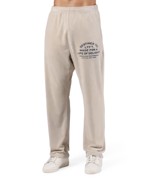 Delight Logo Pile Pants - Ivory