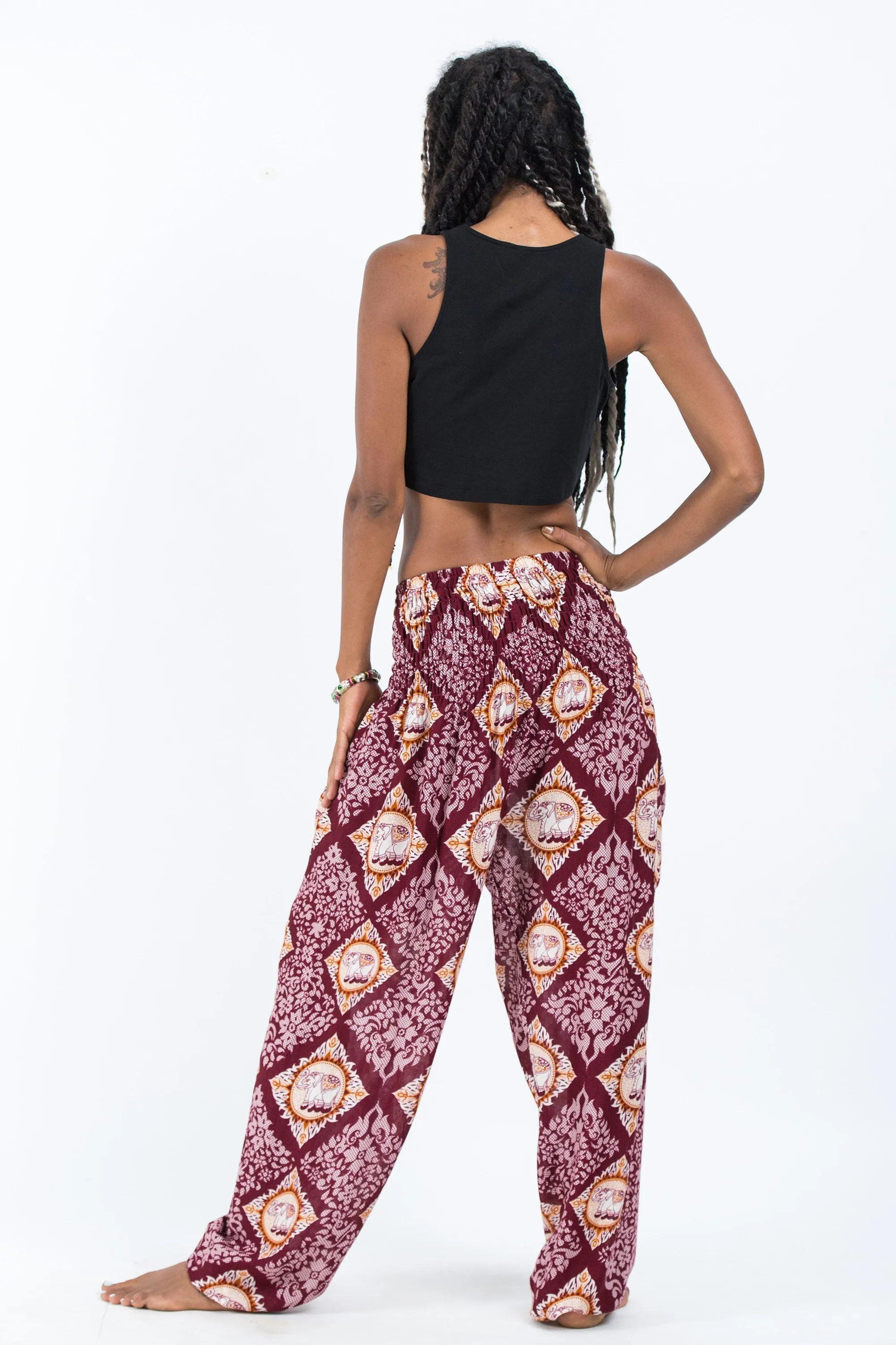 Diamond Elephant Women's Elephant Pants in Red