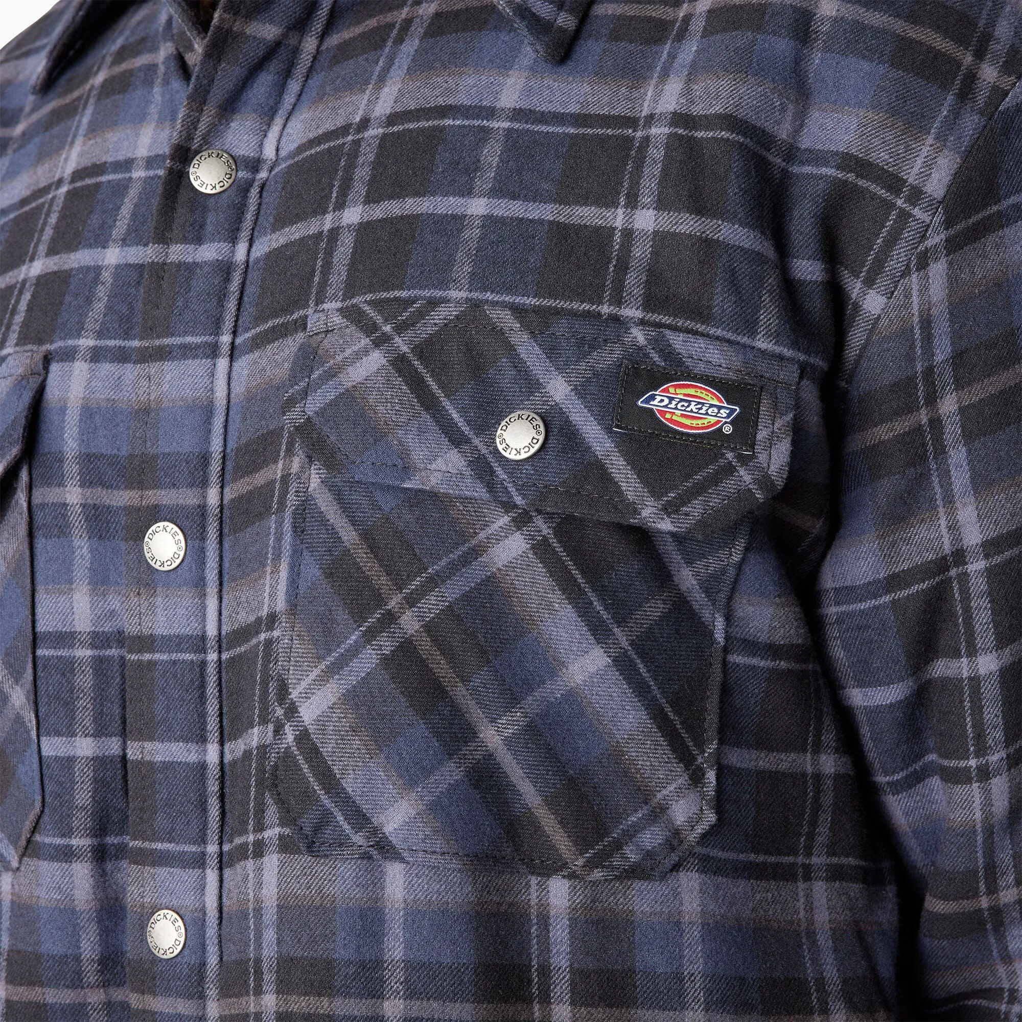 Dickies Water Repellent Fleece-Lined Flannel Shirt Jacket