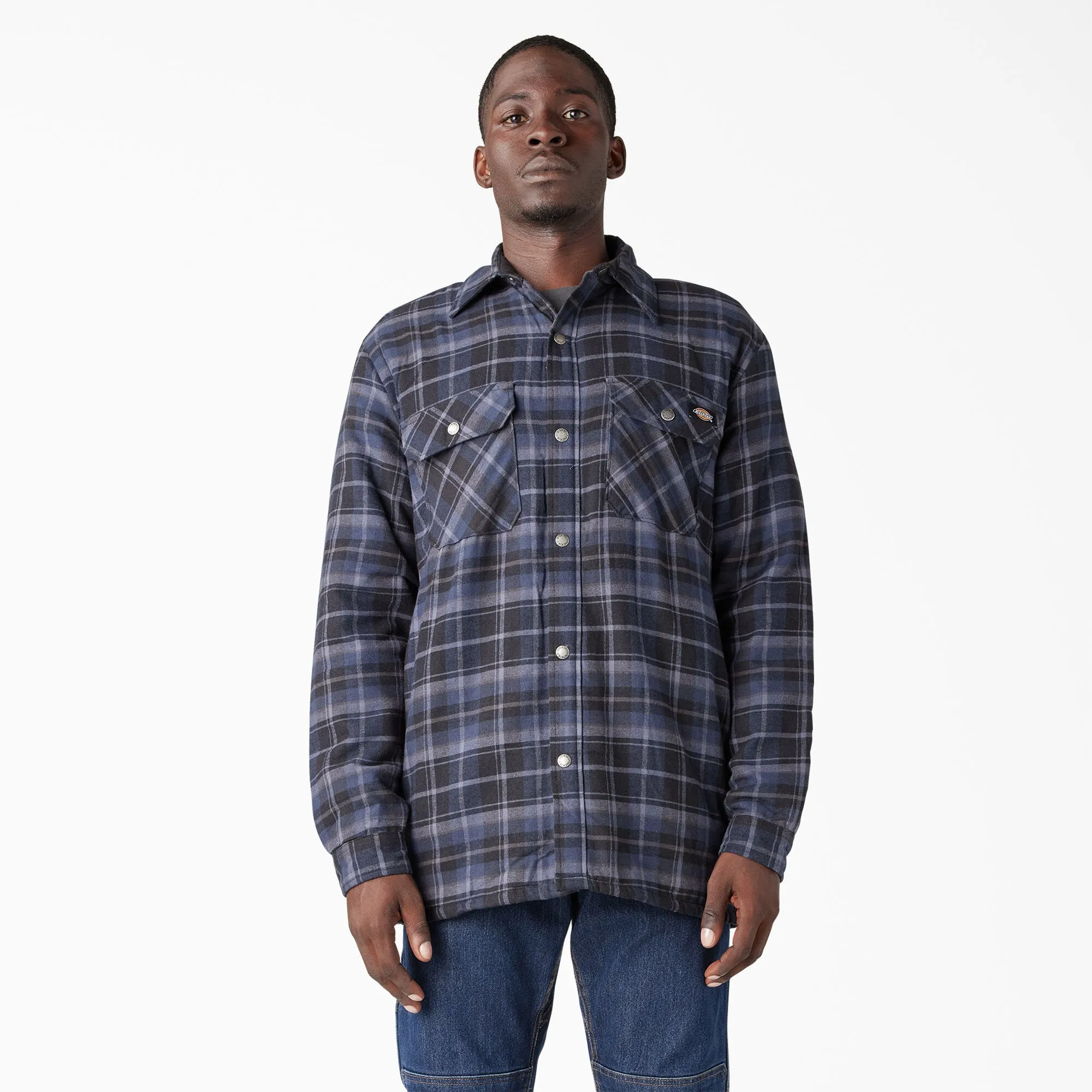 Dickies Water Repellent Fleece-Lined Flannel Shirt Jacket