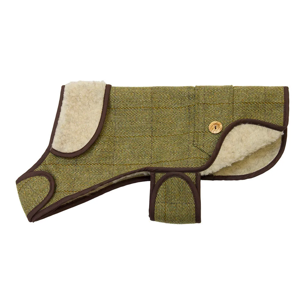 EARTHBOUND English Tweed Sherpa Dog Coat