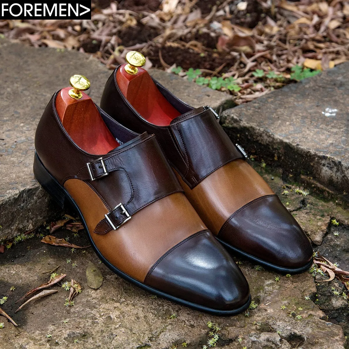 GARDON | Brown Double Monk Strap