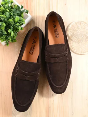 Genuine Brown Suede Leather Formal Shoes