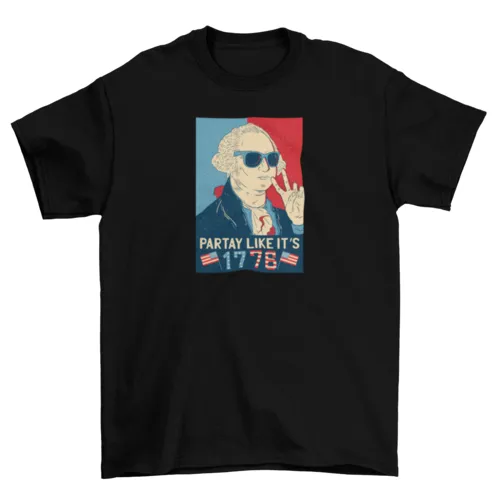 George Washington Party Like It's 1776 t-shirt