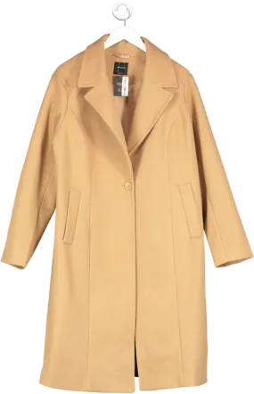 JD WILLIAMS Brown Camel Single Breasted Coat UK 16