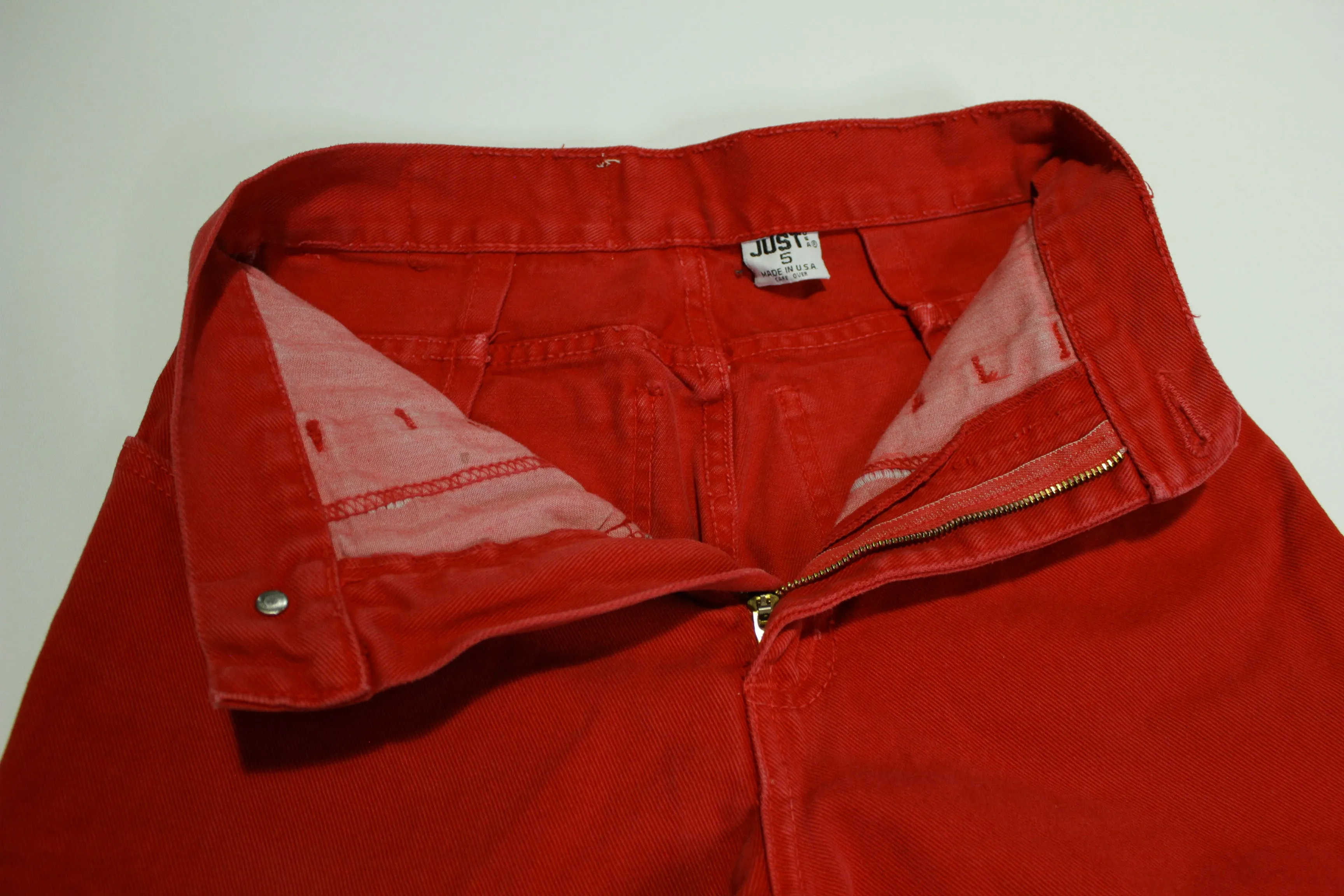 Just USA Vintage 80's Candy Apple Red Women's Denim Jeans