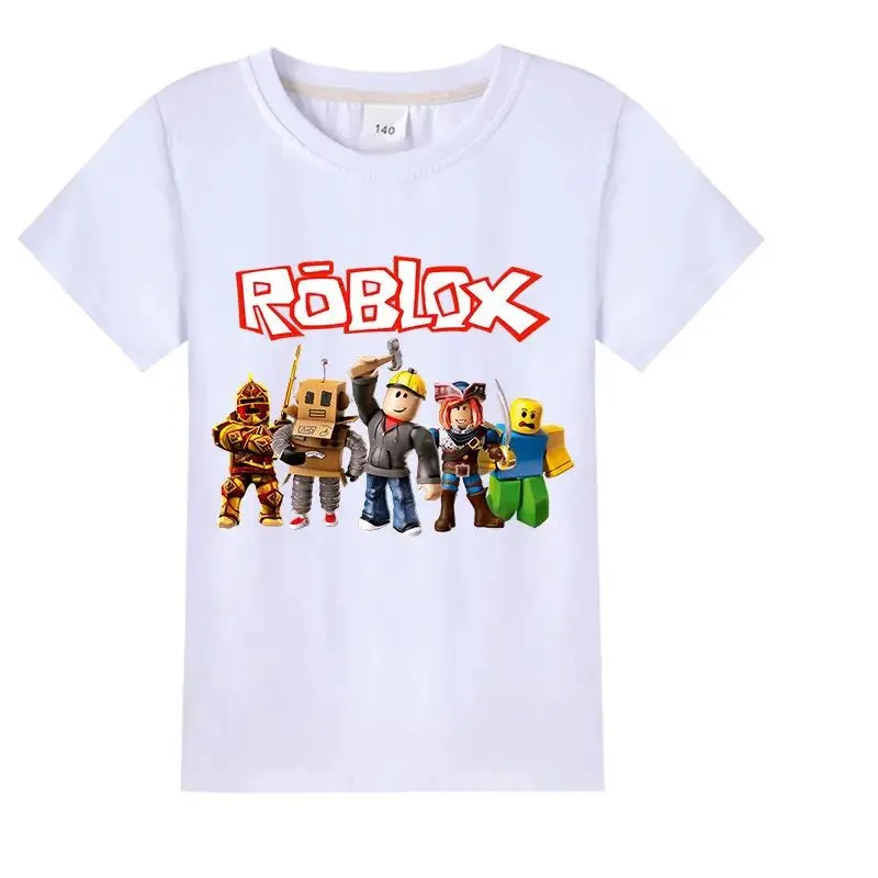 Kids Robloxing Child for Hooded Top Tees Fall Winter Kid 3D Print Casual Tshirt Boys Game Sport Cotton T-Shirt Clothing S4596603