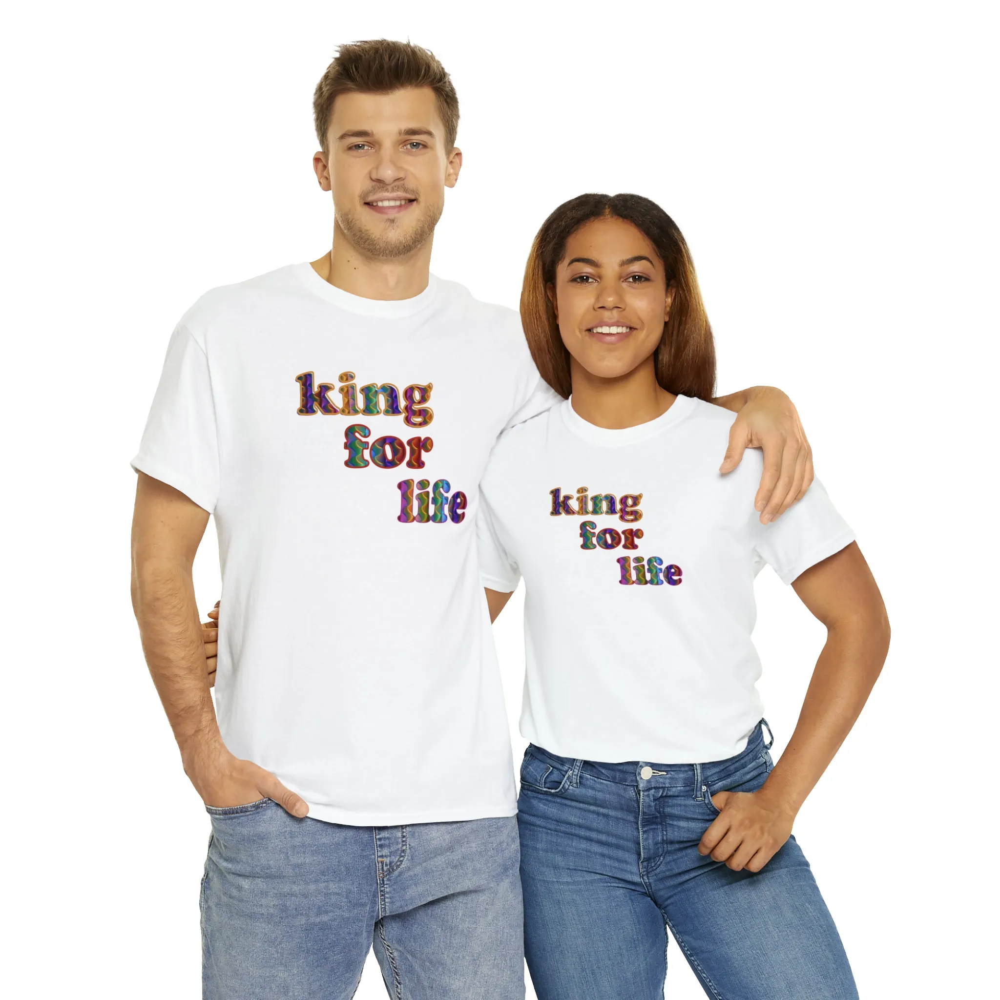 King For Life Unisex Heavy Cotton Tee, Empowerment T-shirt, Sassy T-shirt, Dad Gift, Father's Day Gift, Boss Shirt, King Shirt