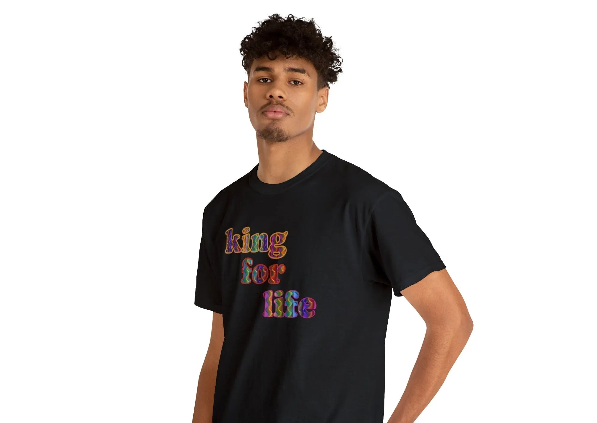 King For Life Unisex Heavy Cotton Tee, Empowerment T-shirt, Sassy T-shirt, Dad Gift, Father's Day Gift, Boss Shirt, King Shirt