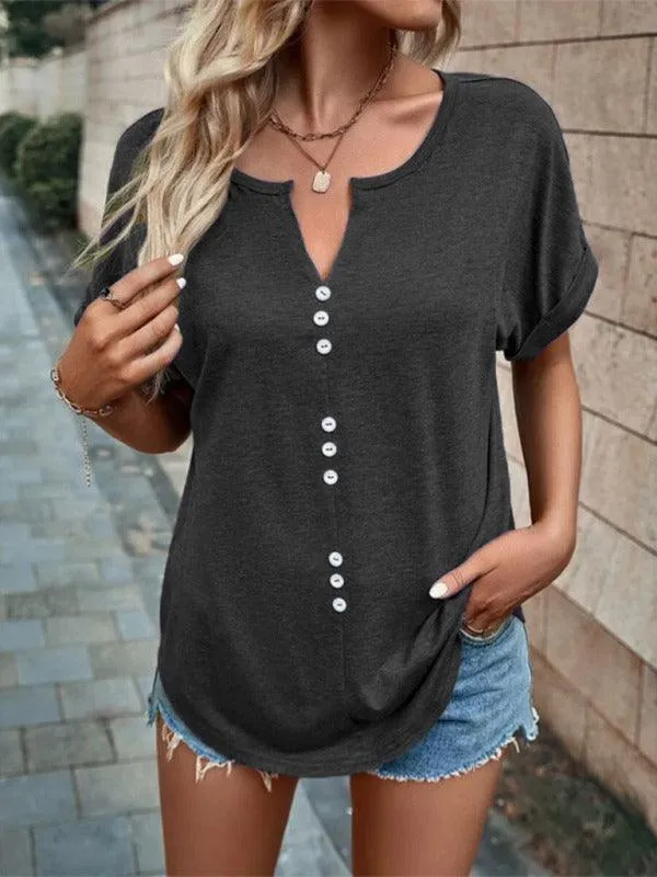 Knitted Casual V-Neck Top