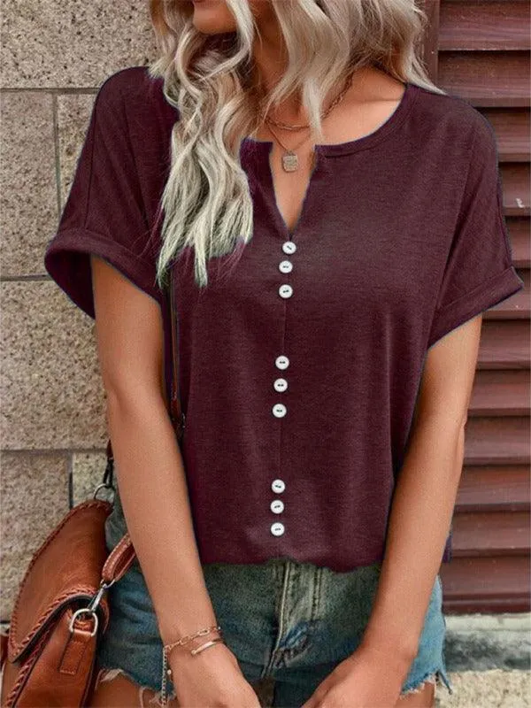 Knitted Casual V-Neck Top