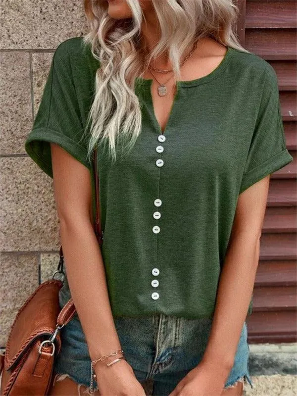 Knitted Casual V-Neck Top