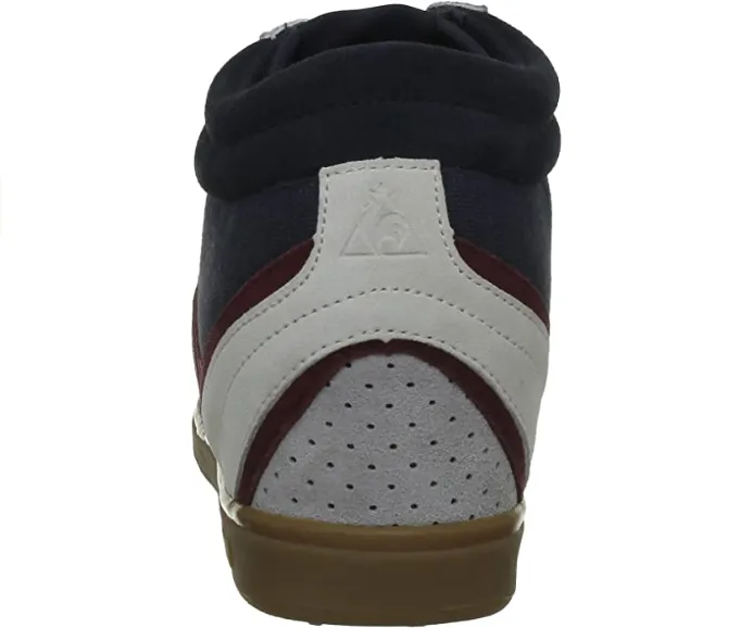 Le Coq Sportif women's shoe with elevator Monge Heavy canvas 1311340 burgundy blue