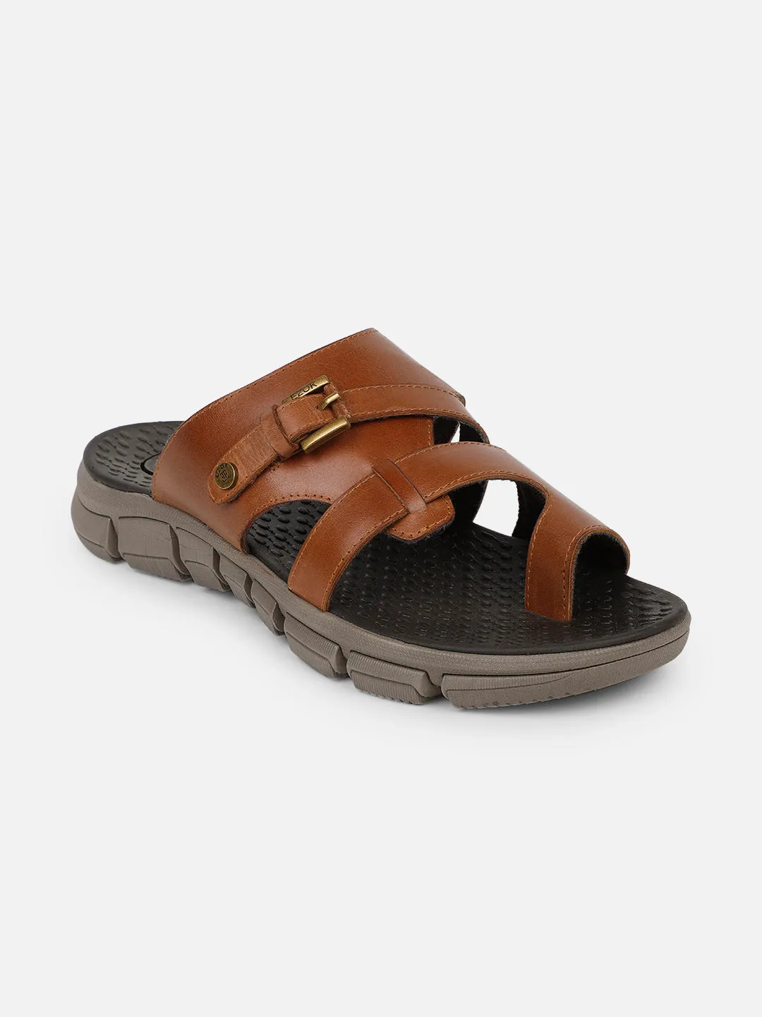 Leather sandal for men (Tan)