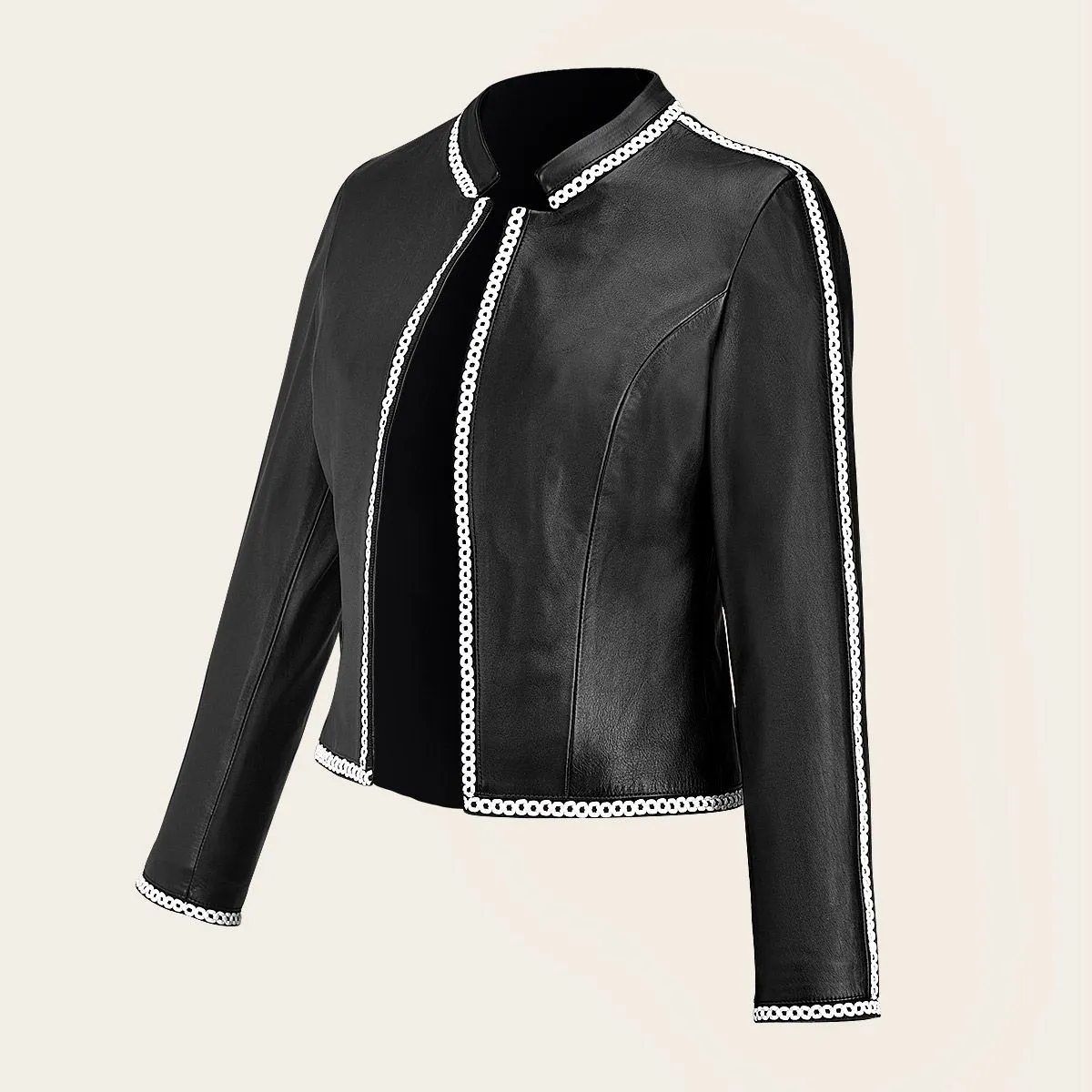 M315BOC - Cuadra black western fashion lambskin leather jacket for women