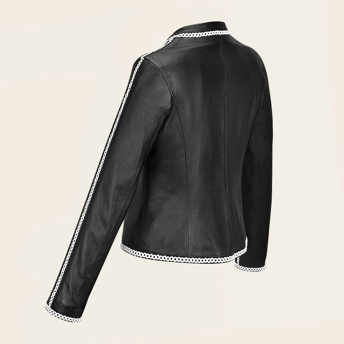 M315BOC - Cuadra black western fashion lambskin leather jacket for women