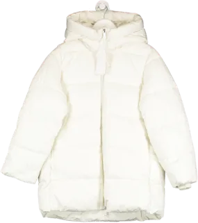 MANGO White Hood Quilted Coat BNWT UK M