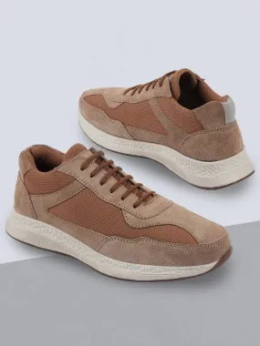 Men Cheeku Suede Leather Lace Up Casual Sneaker Shoes