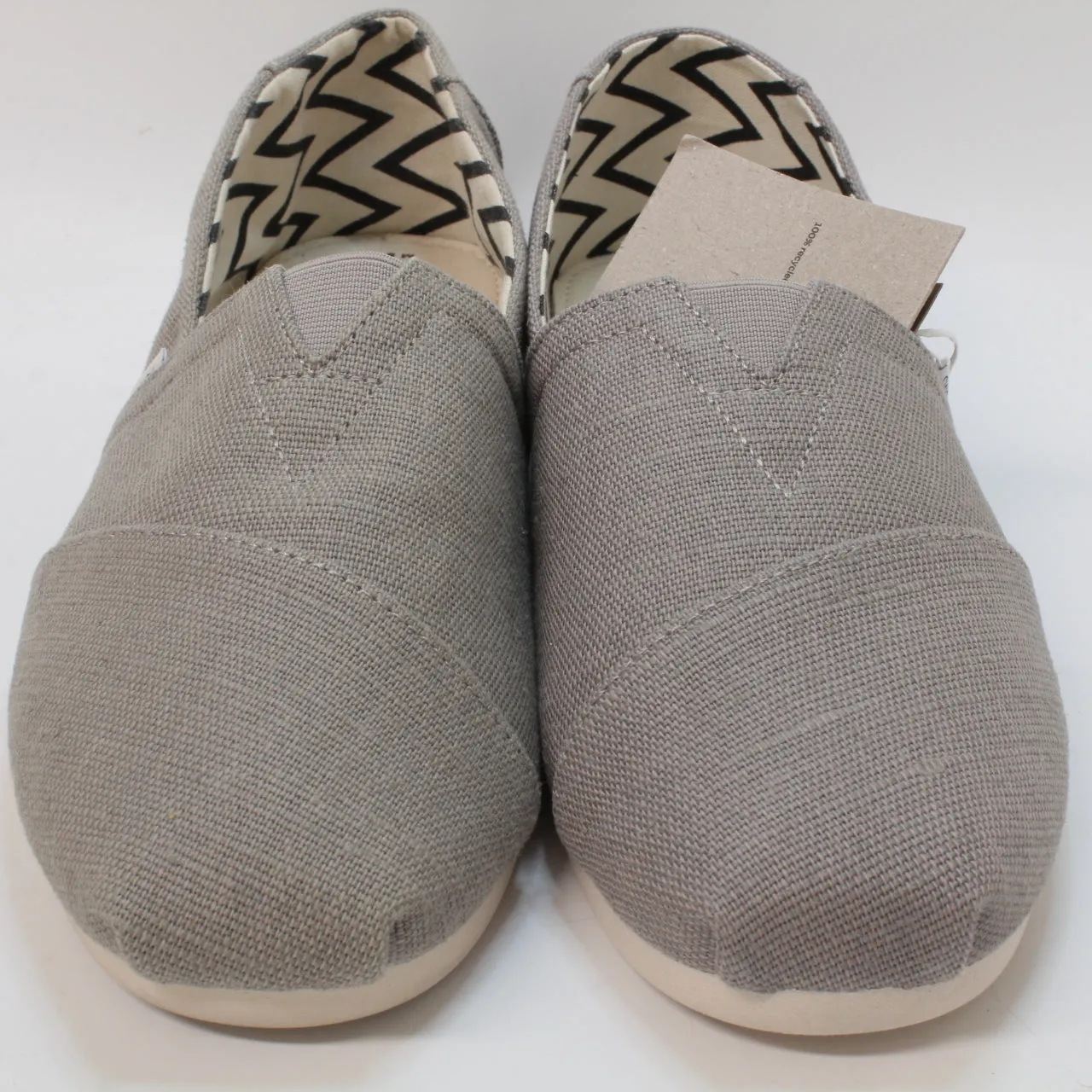 Mens Toms Toms Classic Alpargata Cement Heritage Canvas Uk Size 8