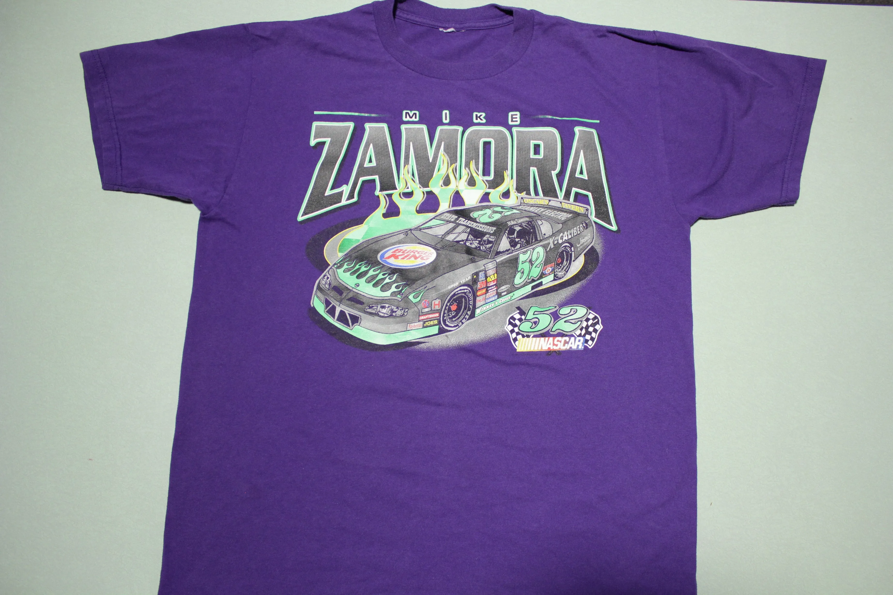 Mike Zamora Vintage Nascar Burger King 52 Auto Racing T-Shirt