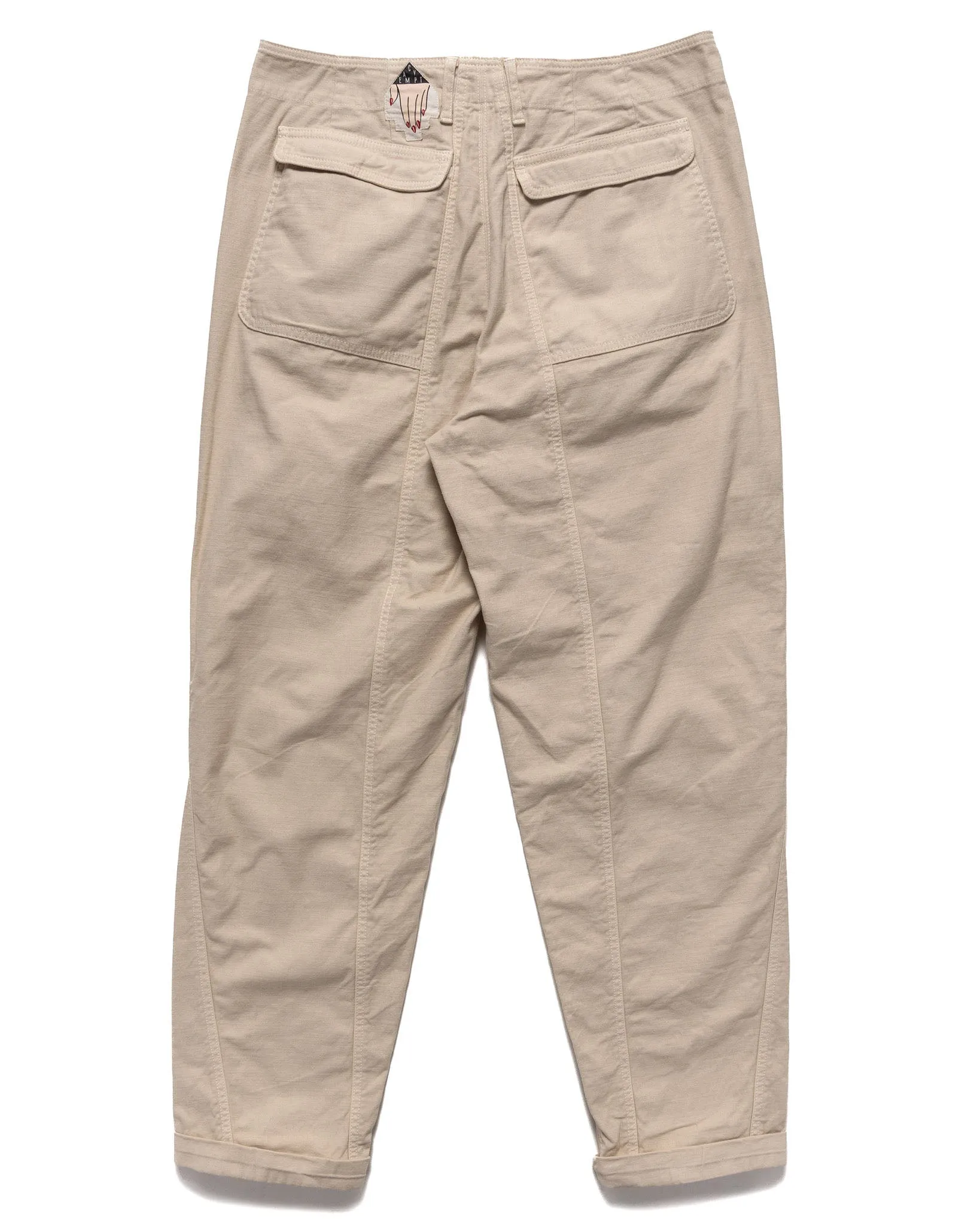 Overdye Cotton Casual Pants Beige