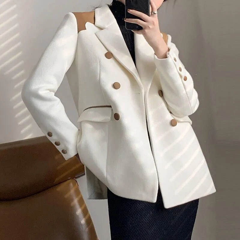 Oversized Luxury Blazer Women - Casual - Patchwork