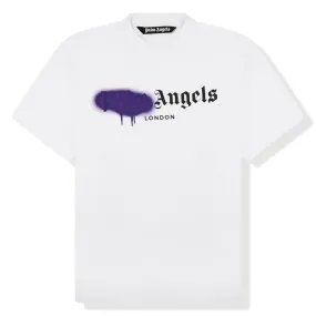 Palm Angels London Purple Sprayed T Shirt