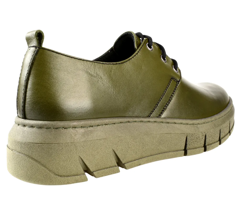 Pantofi casual, dama, ANNA VIOTTI, 745-18 verde, piele naturala