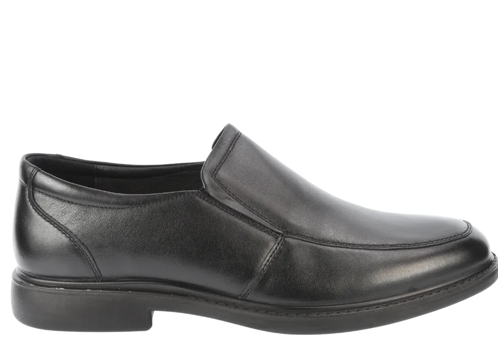 Pantofi eleganti, barbati, MELS, 7D1215 negru, piele naturala