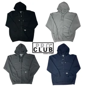 Pro Club Men's Heavyweight Full Zip Fleece Hoodie