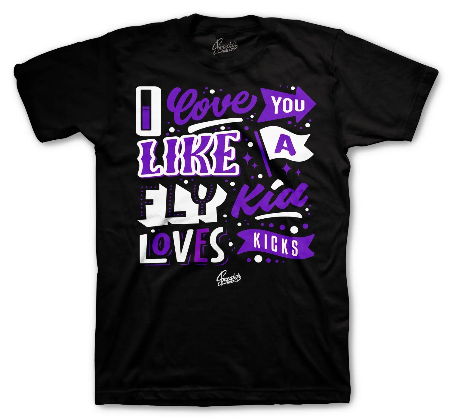 Retro 1 Court Purple Love Kicks Shirt