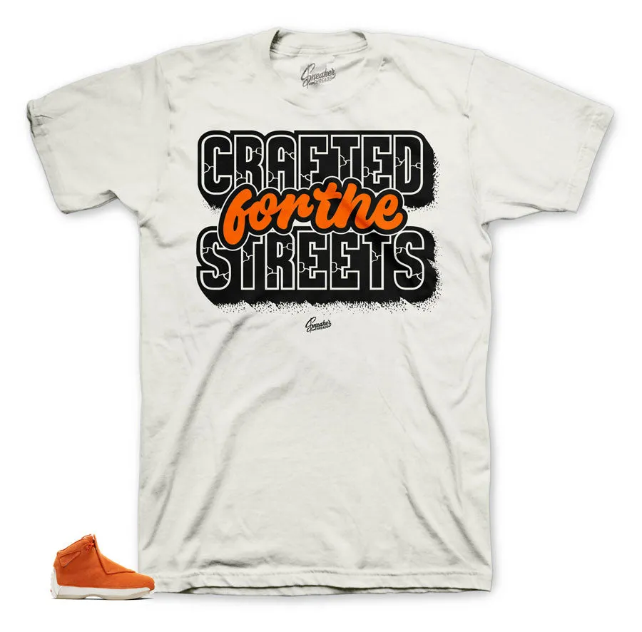 Retro 18 Orange Suede Shirt - Crafted - Sail