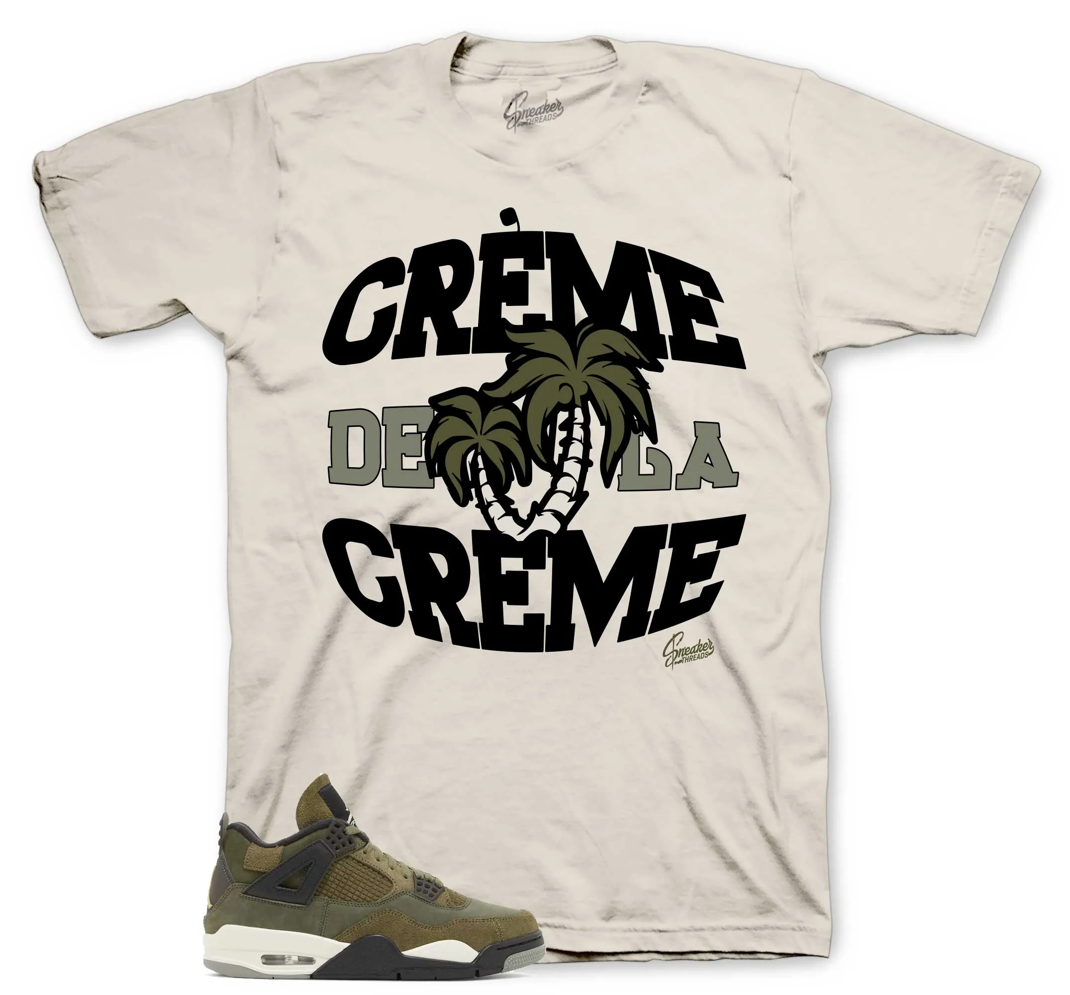 Retro 4 Craft Olive Shirt - Creme